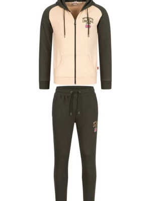 Foto van product LONSDALE Joggingpak 'STRETTON' crème / olijfgroen