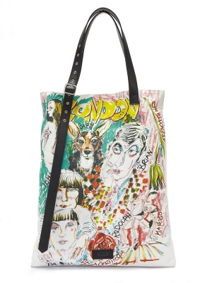 Foto van product LOOKS by Wolfgang Joop Shopper 'PRINTS' gemengde kleuren / wit