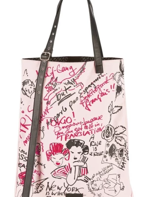 Foto van product LOOKS by Wolfgang Joop Shopper 'PRINTS' nude / pink / zwart
