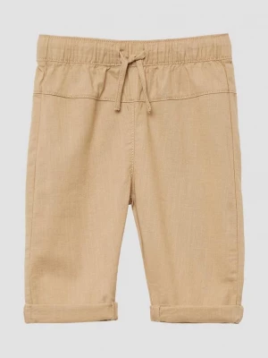 Foto van product Losjes vallende katoenen broek met linnen look s.Oliver bruin
