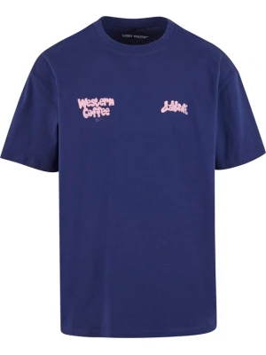 Foto van product Lost Youth Shirt 'Western Coffee' donkerblauw / rosa