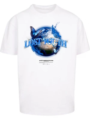 Foto van product Lost Youth Shirt 'World' camel / turquoise / zwart / wit
