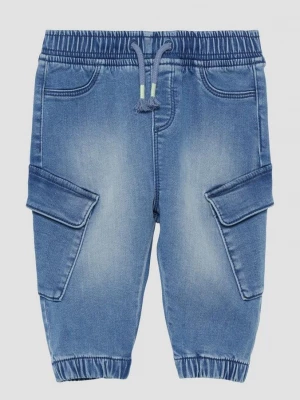 Foto van product Losvallende jeans met elastische tailleband en cargozakken s.Oliver blauw