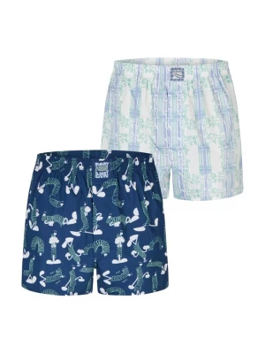 Foto van product Lousy Livin Boxershorts 'Slinky' blauw / donkerblauw / wit