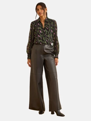 Foto van product love & roses Blouse kaki / rosa / zwart