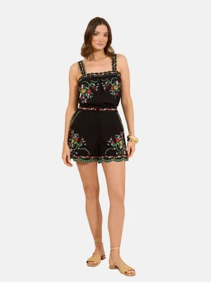 Foto van product love & roses Broek geel / grasgroen / rosa / zwart