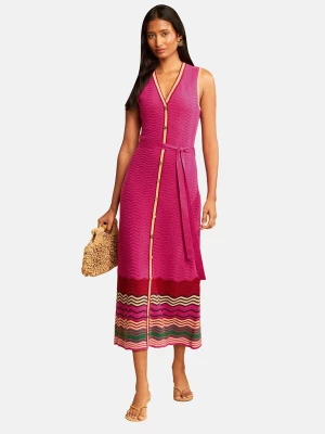 Foto van product love & roses Gebreide jurk navy / donkergroen / pink / donkerrood