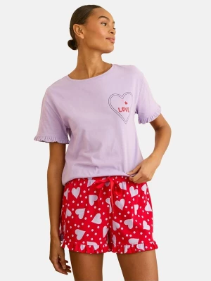 Foto van product love & roses Korte pyjama sering / rood / zwart