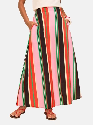 Foto van product love & roses Rok jade groen / oranje / rosa / zwart