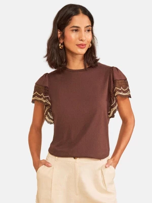 Foto van product love & roses Shirt chamois / chocoladebruin