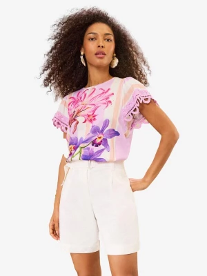 Foto van product love & roses Shirt crème / lila / pruim / pink