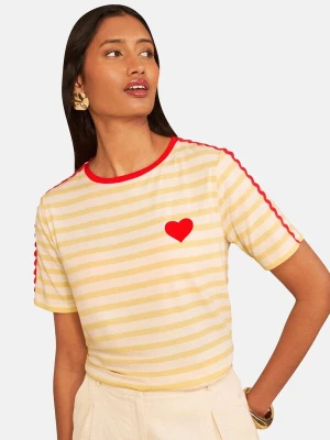 Foto van product love & roses Shirt geel / lichtgeel / rood