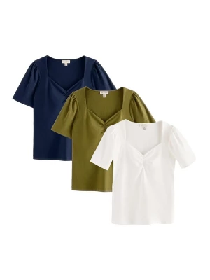 Foto van product love & roses Shirt navy / olijfgroen / wit