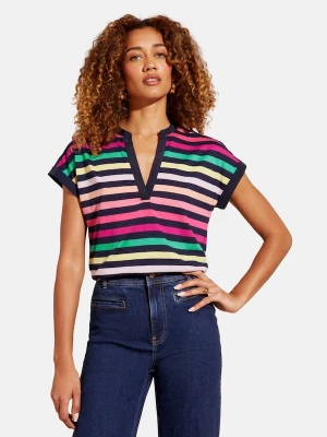 Foto van product love & roses Shirt navy / turquoise / poederroze / oudroze