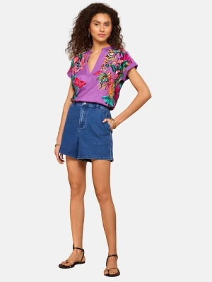 Foto van product love & roses Shirt turquoise / cyaan blauw / lavendel / pitaja roze