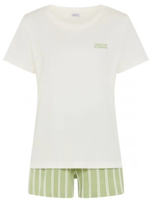 Foto van product LSCN by LASCANA Korte pyjama ecru / lichtgroen