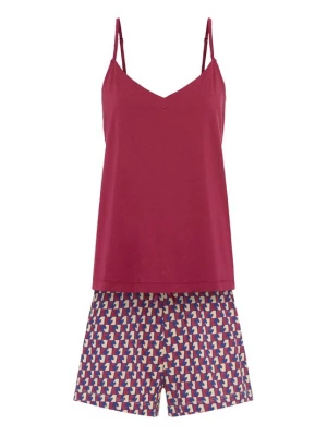 Foto van product LSCN by LASCANA Korte pyjama lichtbeige / navy / bessen