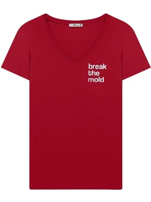 Foto van product LTB Jeans Shirt 'V-Neck Slogan T-Shirt' rood