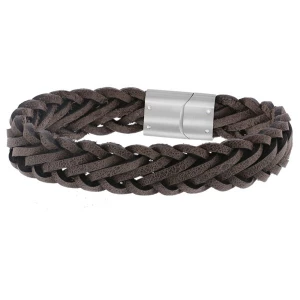 Foto van product Lucardi Armband 'Urban Story' bruin / zilver