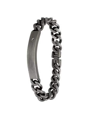 Foto van product Lucardi Armband zilvergrijs / zwart