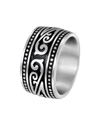 Foto van product Lucardi Ring zwart / zilver