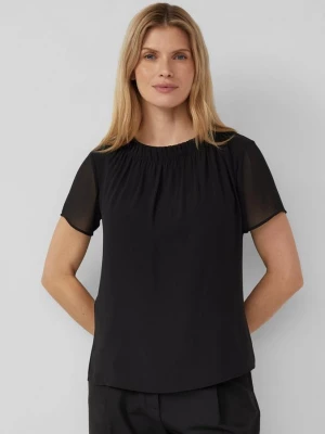 Foto van product Luchtige chiffon blouse met doorgestikte rimpeling s.Oliver zwart