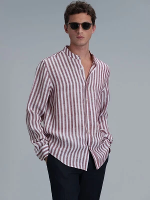 Foto van product Lufian Overhemd 'Fast' bordeaux / wit