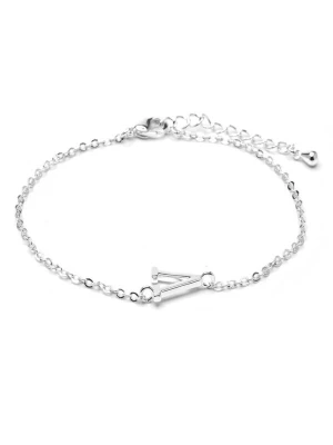 Foto van product Luxenter Armband 'Alphabet V' zilver