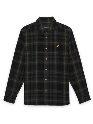 Foto van product Lyle & Scott Overhemd 'Tartan Corduroy' citroengeel / zwart