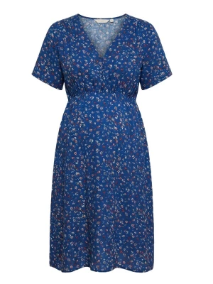 Foto van product LYN MAMA Jurk blauw / grijs / donkerrood / wit