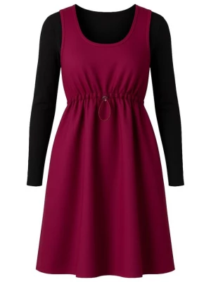 Foto van product LYN MAMA Jurk wijnrood / zwart