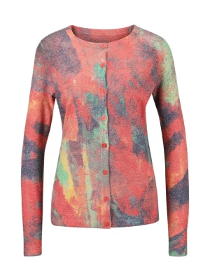 Foto van product MADELEINE Gebreid vest turquoise / lichtgeel / grijs gemêleerd / abrikoos
