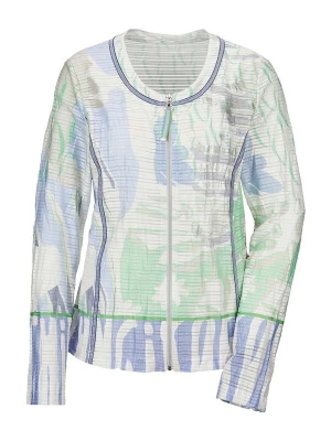 Foto van product MADELEINE Sweatvest duifblauw / lichtgroen / wit