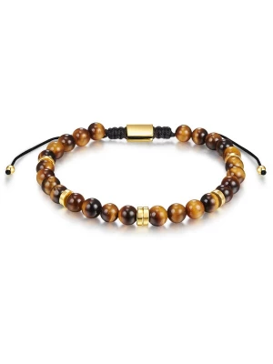 Foto van product Männerglanz Armband karamel / donkerbruin / zilver