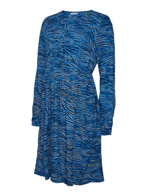 Foto van product MAMALICIOUS Jurk 'Costa' beige / blauw / zwart