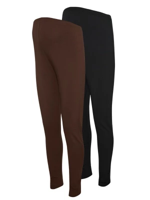 Foto van product MAMALICIOUS Leggings 'MLEmma' bruin / zwart