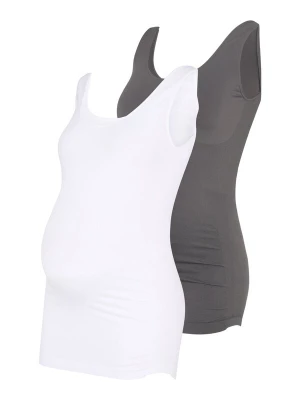 Foto van product MAMALICIOUS Sporttop 'MLHEAL' donkergrijs / wit