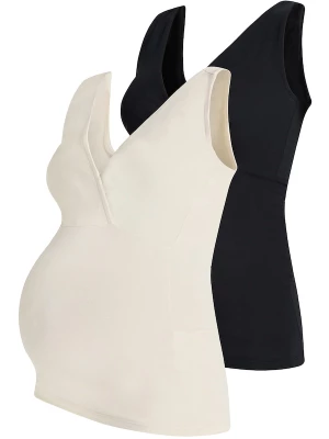 Foto van product MAMALICIOUS Top beige / zwart