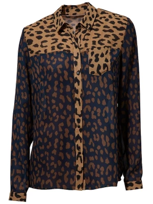 Foto van product Mandarin Blouse marine / bruin / zwart