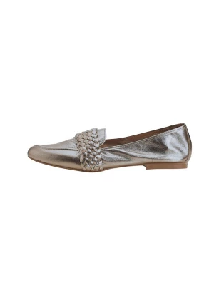 Foto van product Mangara Atelier Instappers 'Baru Loafer Damen Leder Silber - Flach' zilver