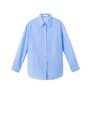 Foto van product MANGO Blouse 'BELIZE' lichtblauw / wit