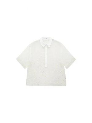 Foto van product MANGO Blouse 'Dacy' geel / wit / offwhite