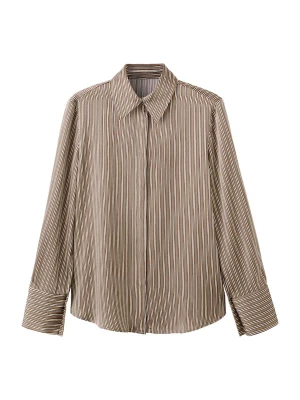 Foto van product MANGO Blouse 'IDEALE' bruin / zwart / wit