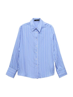 Foto van product MANGO Blouse 'ZAHA' hemelsblauw / wit