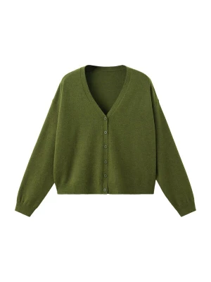 Foto van product MANGO Gebreid vest 'NEKKON' groen