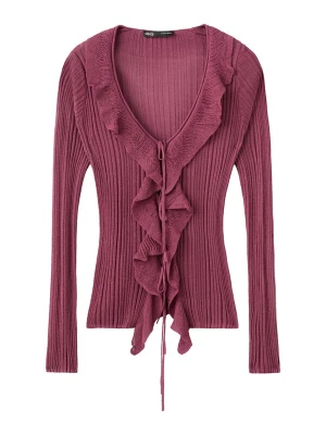 Foto van product MANGO Gebreid vest wijnrood