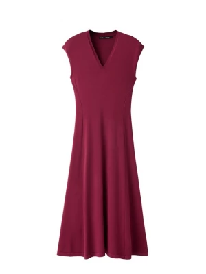 Foto van product MANGO Gebreide jurk 'CANELONS' bordeaux