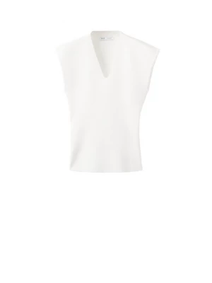 Foto van product MANGO Gebreide top 'CANELONS' wit