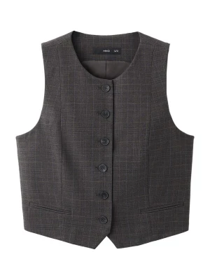 Foto van product MANGO Gilet 'Stuard' blauw / bruin / grijs gemêleerd