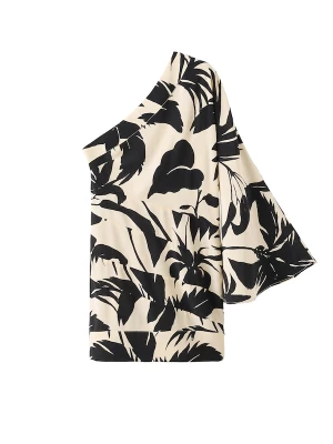 Foto van product MANGO Jurk 'PALM' beige / zwart